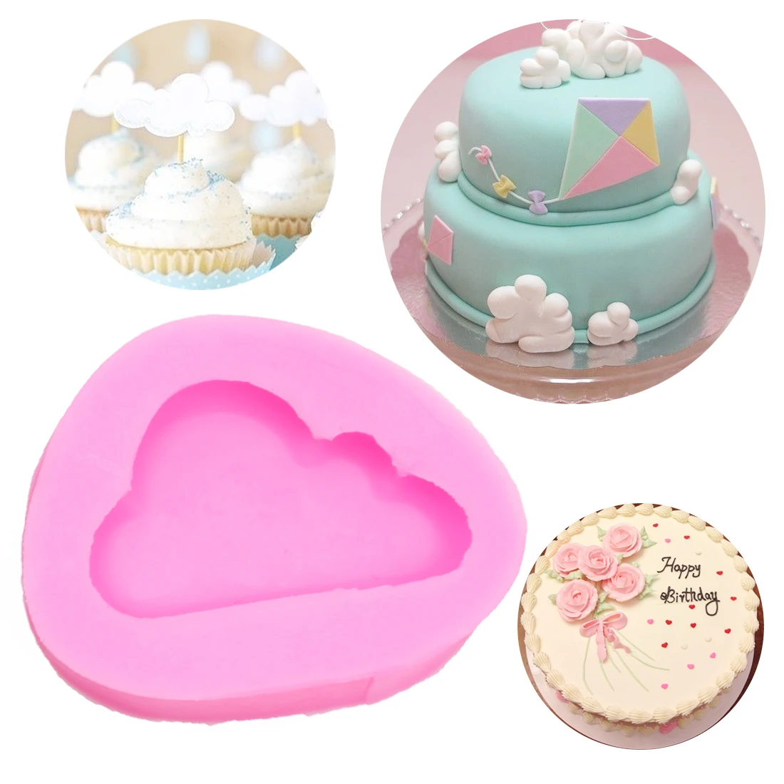 Baking 1PC Cake Pan Clouds Shape Silicone Soap Mold Fondant Cake Decorating Tools Kitchen Chocolate DIY Candy Molds
Baking 1PC Cake Pan Clouds Shape Silicone Soap Mold Fondant Cake Decorating Tools Kitchen Chocolate DIY Candy Molds
