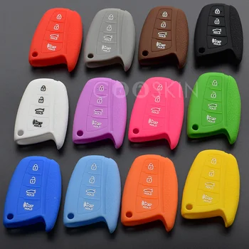 100pcs/lot silicone key fob case cover for hyundai solaris ix35 ix45 accent santa fe Tucson 4 button remote key shell case
100pcs/lot silicone key fob case cover for hyundai solaris ix35 ix45 accent santa fe Tucson 4 button remote key shell case