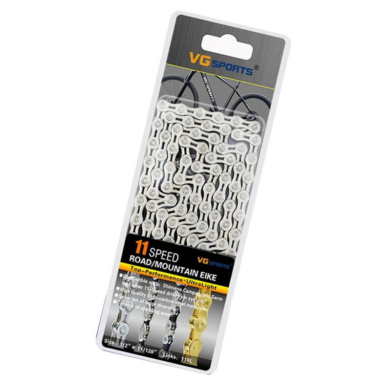 Vg Sports Ultralight 11 Speed Bicycle Chain Bike Chain 116L Mountain Mtb Road Bike Chains--11S
Vg Sports Ultralight 11 Speed Bicycle Chain Bike Chain 116L Mountain Mtb Road Bike Chains--11S