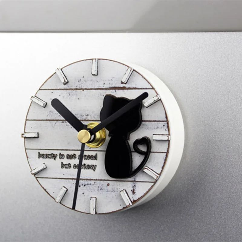 Cute Cat Fridge Magnet Clock Creative Magnetic Stickers Round Wooden Clock Message Holder Kitchen Refrigerator Magnets Decor
Cute Cat Fridge Magnet Clock Creative Magnetic Stickers Round Wooden Clock Message Holder Kitchen Refrigerator Magnets Decor