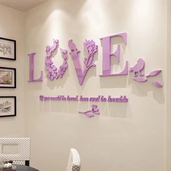 Solid Color LOVE Acrylic Wall Stickers For Dinning Room Vestibule Wedding Room Wall Decor 5 Colors 3D Wall Sticker Waterproof
Solid Color LOVE Acrylic Wall Stickers For Dinning Room Vestibule Wedding Room Wall Decor 5 Colors 3D Wall Sticker Waterproof