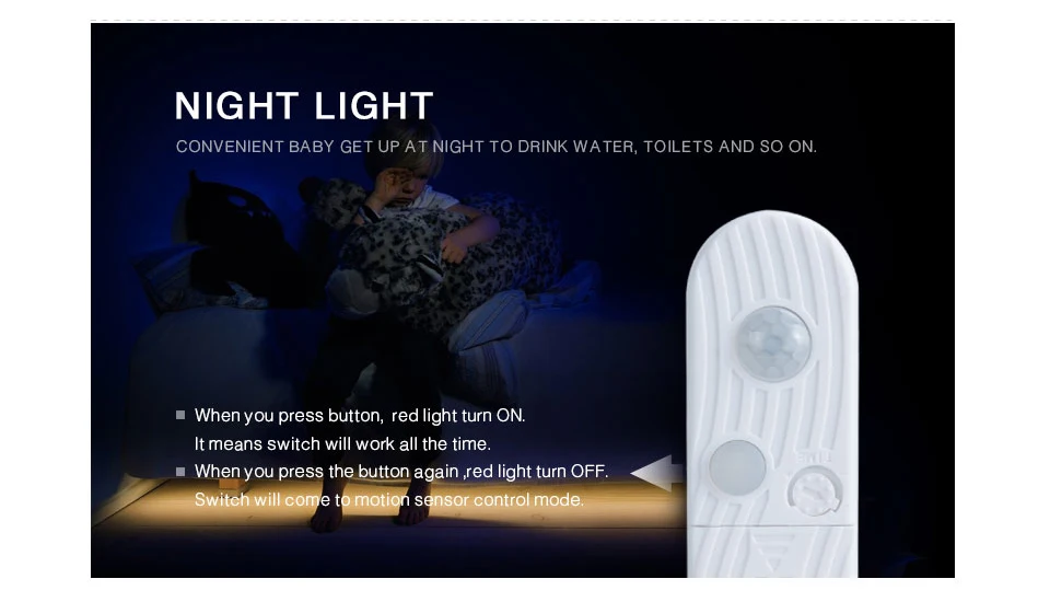 LED Dual Mode 1M 60 LED Waterproof LED Motion Sensor Strip Light Auto OnOff (4)
