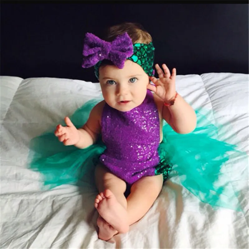 Infant Baby Girls Clothes Little Mermaid sleeveless Bodysuit Tulle square collar Jumpsuit cotton casual Tops one pieces
Infant Baby Girls Clothes Little Mermaid sleeveless Bodysuit Tulle square collar Jumpsuit cotton casual Tops one pieces