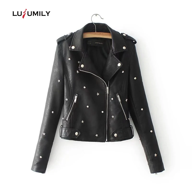 Lusumily Spring Women Leather Jacket 2019 New Fashion Short Winter Feminine Coat Faux Pu Black Blazer Rivet Motorcycle Outwear
Lusumily Spring Women Leather Jacket 2019 New Fashion Short Winter Feminine Coat Faux Pu Black Blazer Rivet Motorcycle Outwear
