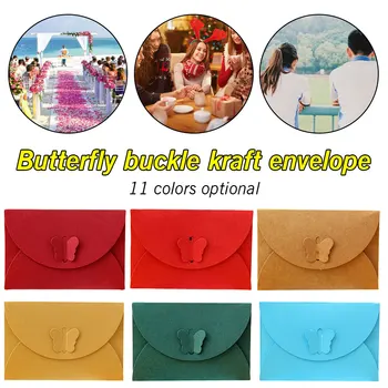 Hot Sale Colored Butterfly Buckle Kraft Paper Envelopes Simple Retro Kawaii Decorative Envelope Small Paper Envelope 10PCS/LOT
Hot Sale Colored Butterfly Buckle Kraft Paper Envelopes Simple Retro Kawaii Decorative Envelope Small Paper Envelope 10PCS/LOT