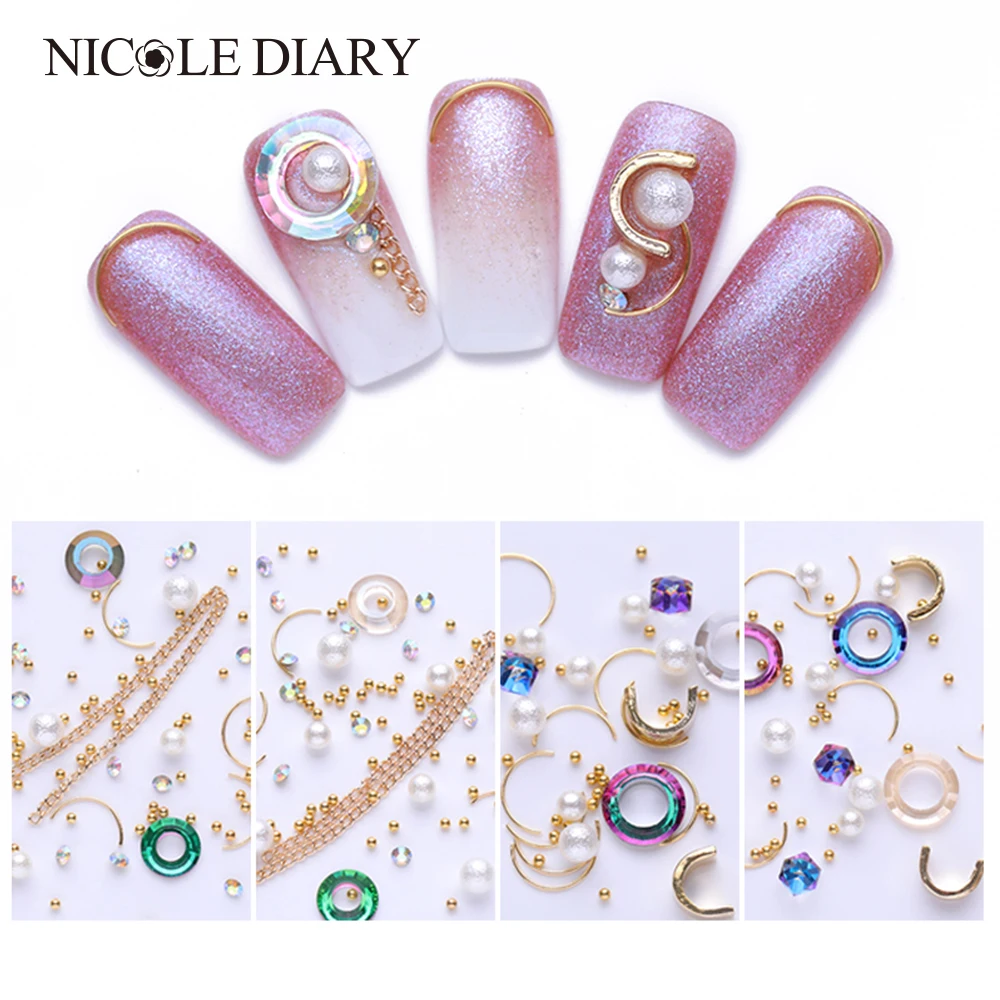 1 Box Pearl Beads Metal Nail Rhinestone AB Color Hollow Round Alloy Studs Chain for DIY 3D Nail Art Decoration
1 Box Pearl Beads Metal Nail Rhinestone AB Color Hollow Round Alloy Studs Chain for DIY 3D Nail Art Decoration