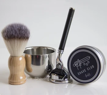 Man Face Care Shaving Set Kit Nylon Hair Beard Cream Lathering Brush Razor Holder Stainless Bowl 4 Pcs Blades
Man Face Care Shaving Set Kit Nylon Hair Beard Cream Lathering Brush Razor Holder Stainless Bowl 4 Pcs Blades