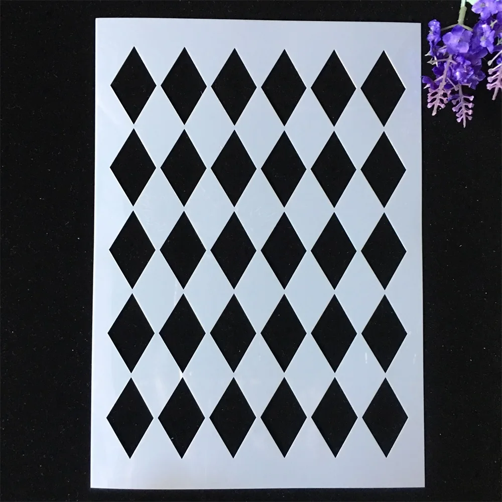 1Pcs A4 29*21cm Diamond Geometry DIY Layering Stencils Painting Scrapbook Coloring Embossing Album Decorative Card Template
1Pcs A4 29*21cm Diamond Geometry DIY Layering Stencils Painting Scrapbook Coloring Embossing Album Decorative Card Template