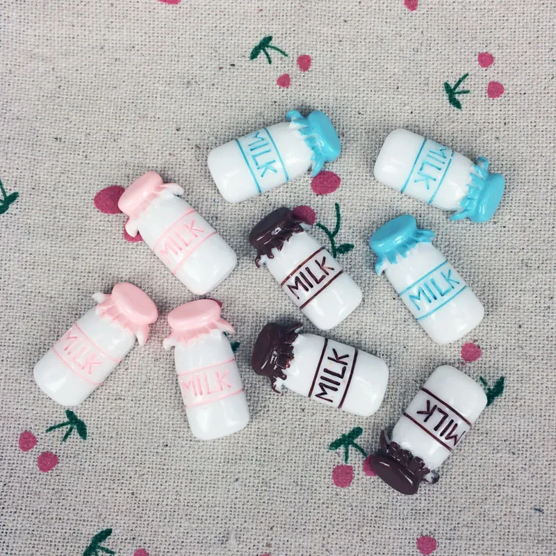 10Pieces Flatback Flat Back Kawaii Resin Cabochon Milk Bottle DIY Resin Craft Decoration Embellishment For Phone Case:13*28mm
10Pieces Flatback Flat Back Kawaii Resin Cabochon Milk Bottle DIY Resin Craft Decoration Embellishment For Phone Case:13*28mm
