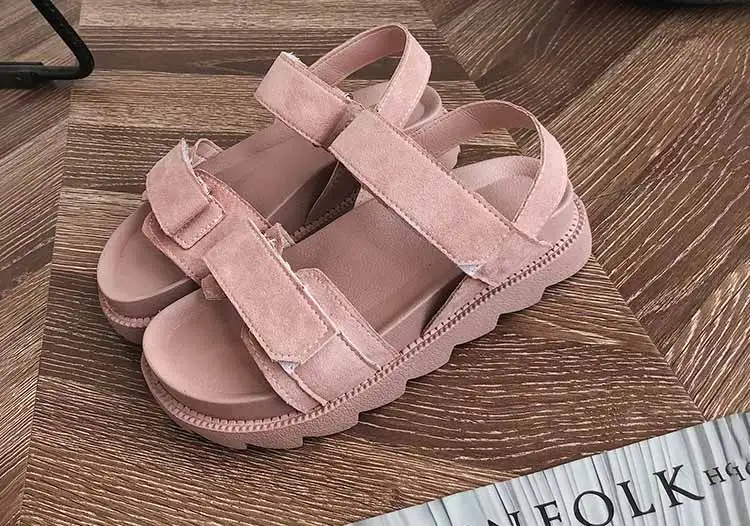 Women shoes adult solid sandals women 2019 fashion med heel height women sandals flat with casual shoes woman sandals female (4)