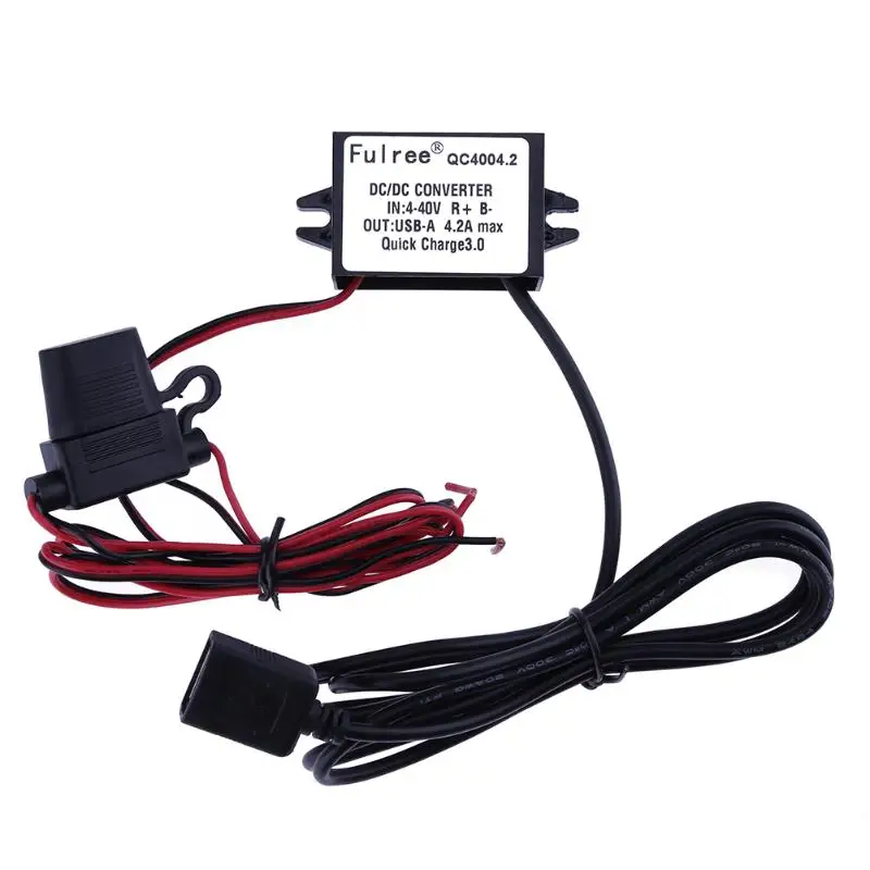 DC/DC 4-40V to 3.7-12V Regulator Module QC 2.0/3.0 Fast Charge Converter with USB-A Output
DC/DC 4-40V to 3.7-12V Regulator Module QC 2.0/3.0 Fast Charge Converter with USB-A Output