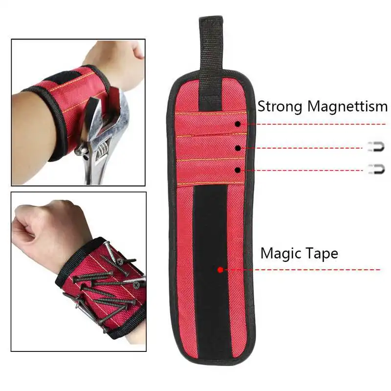 Urijk Electrician Wrist Tool Belt Polyester Magnetic Wristband Portable Tool Bag Screws Nail Drill Bits Holder Hold Repair Tools
Urijk Electrician Wrist Tool Belt Polyester Magnetic Wristband Portable Tool Bag Screws Nail Drill Bits Holder Hold Repair Tools