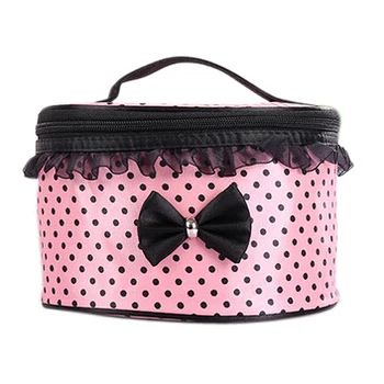 Women Cosmetic Bag Travel Makeup Make up Bags Organizer Box Beauty Case-Light pink + black dots
Women Cosmetic Bag Travel Makeup Make up Bags Organizer Box Beauty Case-Light pink + black dots