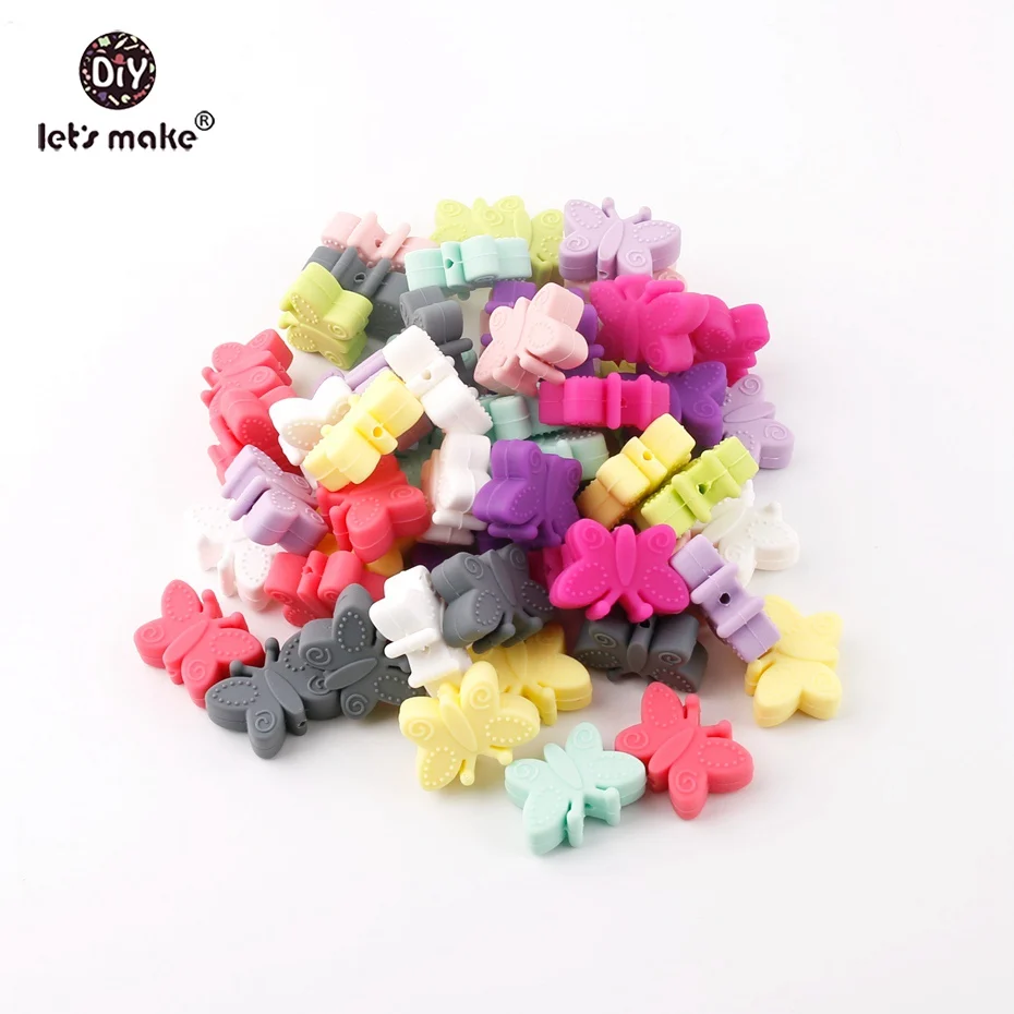 Let's Make Silicone Butterfly Bead 100pc Baby Nursing Accessories Teething Jewelry Silicone Chewing Making Jewelry Necklace Bead
Let's Make Silicone Butterfly Bead 100pc Baby Nursing Accessories Teething Jewelry Silicone Chewing Making Jewelry Necklace Bead