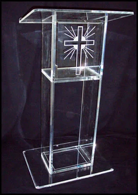 Прозрачный акриловый lecternAcrylic кафедрой Perspex церковного амвона церкви Подиум |