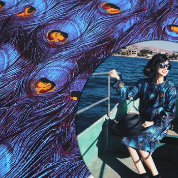 Peacock feather fabric wholesale national style Hanfu clothing fabric Printed dress cotton cloth 
Peacock feather fabric wholesale national style Hanfu clothing fabric Printed dress cotton cloth