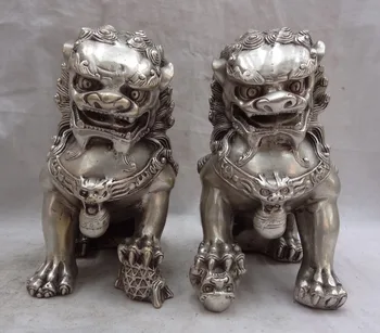 decoration bronze factory outlets Tibet Silver FengShui Chinese Silver Wealth Animals Foo Fu Dog Lion Ball Brass Statue Pair
decoration bronze factory outlets Tibet Silver FengShui Chinese Silver Wealth Animals Foo Fu Dog Lion Ball Brass Statue Pair