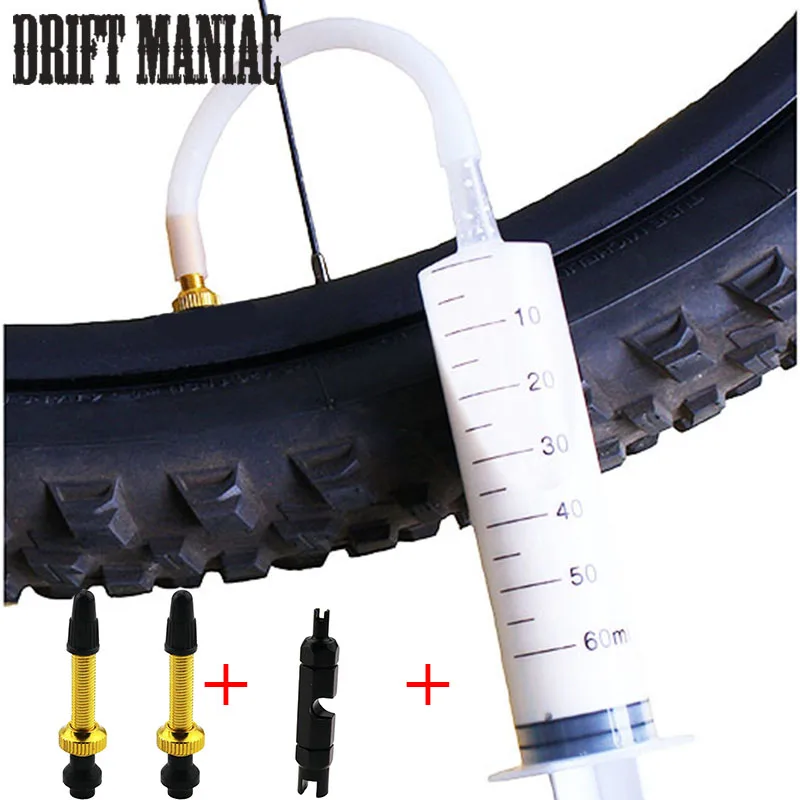 Bicycle Tire Tubeless Sealant 60ml Syringe Rubber Hose Kit/Tubeless Presta Valve 5 Color/Valve Core Tool For MTB Road Bike
Bicycle Tire Tubeless Sealant 60ml Syringe Rubber Hose Kit/Tubeless Presta Valve 5 Color/Valve Core Tool For MTB Road Bike