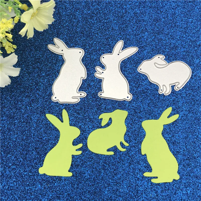 Metal Cutting Dies 3pcs Easter Jumping Rabbi Stencil for DIY Scrapbooking Album Embossing Paper Cards Decorative Crafts
Metal Cutting Dies 3pcs Easter Jumping Rabbi Stencil for DIY Scrapbooking Album Embossing Paper Cards Decorative Crafts