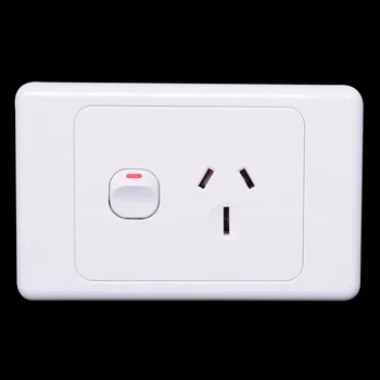 Australian SAA 118 panel wall power socket PC flame retardant conventional wall socket with single switch 250V 15A
Australian SAA 118 panel wall power socket PC flame retardant conventional wall socket with single switch 250V 15A