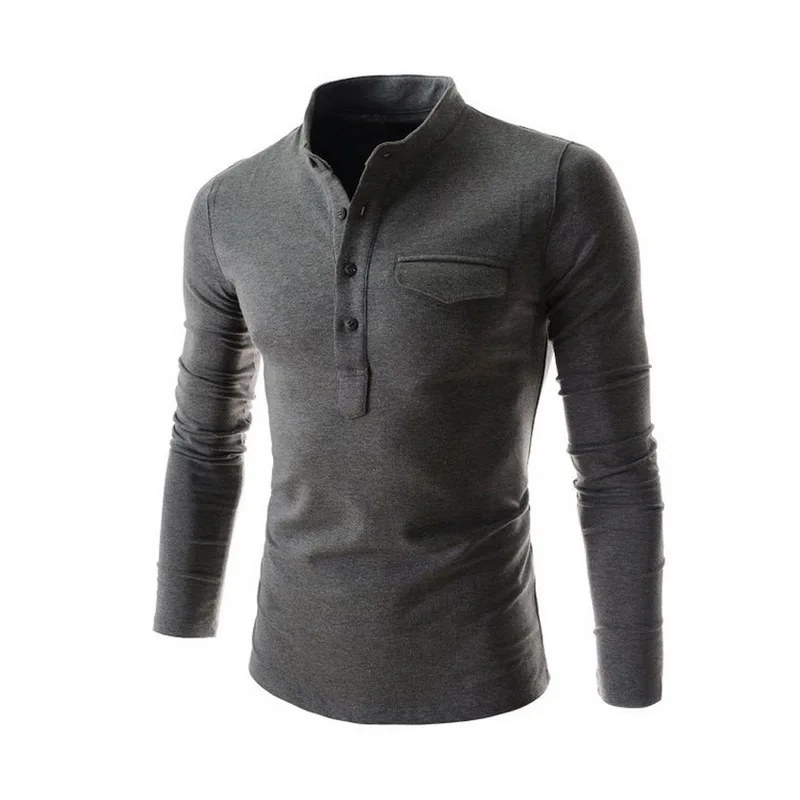 Laamei Brand Polo Shirt Men Autumn Long Sleeve Stand Collar Shirt Polos Casual Solid White Vintage Pockets Men Clothes 2018
Laamei Brand Polo Shirt Men Autumn Long Sleeve Stand Collar Shirt Polos Casual Solid White Vintage Pockets Men Clothes 2018