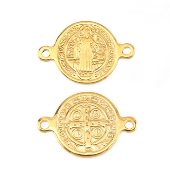 50pcs The father pendant The Saint Benedict Medal St. Benedict tags Stainless steel coin Catholic church round connector charms
50pcs The father pendant The Saint Benedict Medal St. Benedict tags Stainless steel coin Catholic church round connector charms
