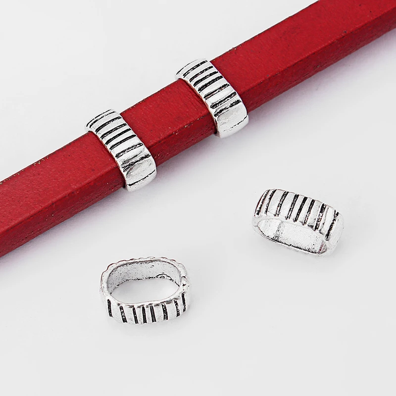 20pcs Antique Silver Geometric Lines Slider Spacer For 10*6mm Licorice Leather Cord DIY Bracelet Jewelry Accessories Findings
20pcs Antique Silver Geometric Lines Slider Spacer For 10*6mm Licorice Leather Cord DIY Bracelet Jewelry Accessories Findings
