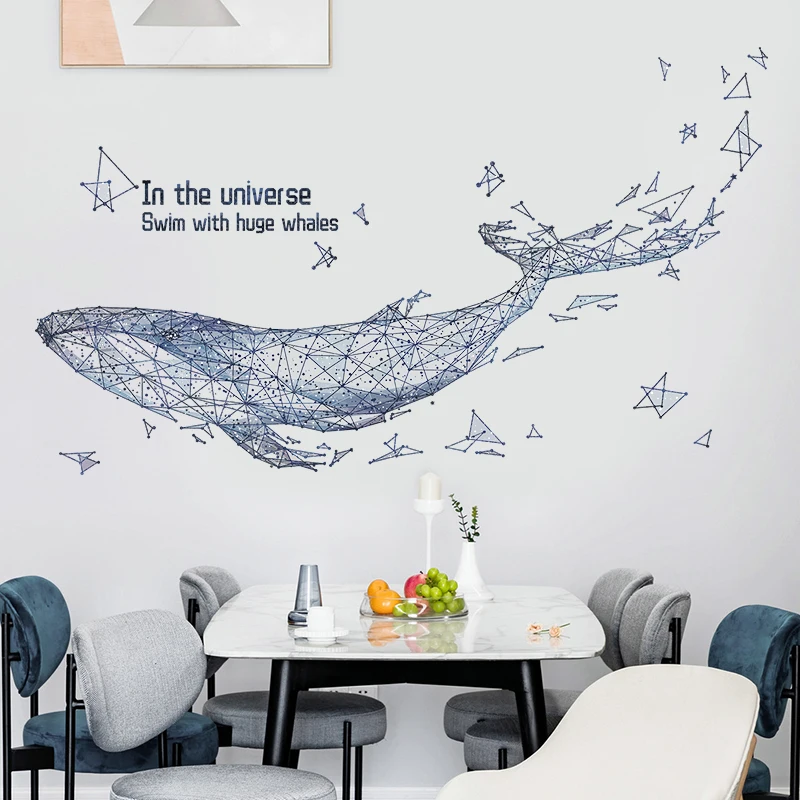Creative ins abstract whale sticker self-adhesive in the universe swim with huge whale living room bedroom decoration stickers
Creative ins abstract whale sticker self-adhesive in the universe swim with huge whale living room bedroom decoration stickers