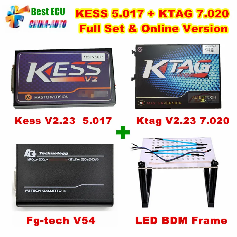 New KESS V5.017 V2.23 + KTAG V7.020 V2.23 + FG TECH V54 + LED BDM Frame No Tokens Limit KESS 5.017 + K-TAG 7.020 ECU Programmer
New KESS V5.017 V2.23 + KTAG V7.020 V2.23 + FG TECH V54 + LED BDM Frame No Tokens Limit KESS 5.017 + K-TAG 7.020 ECU Programmer