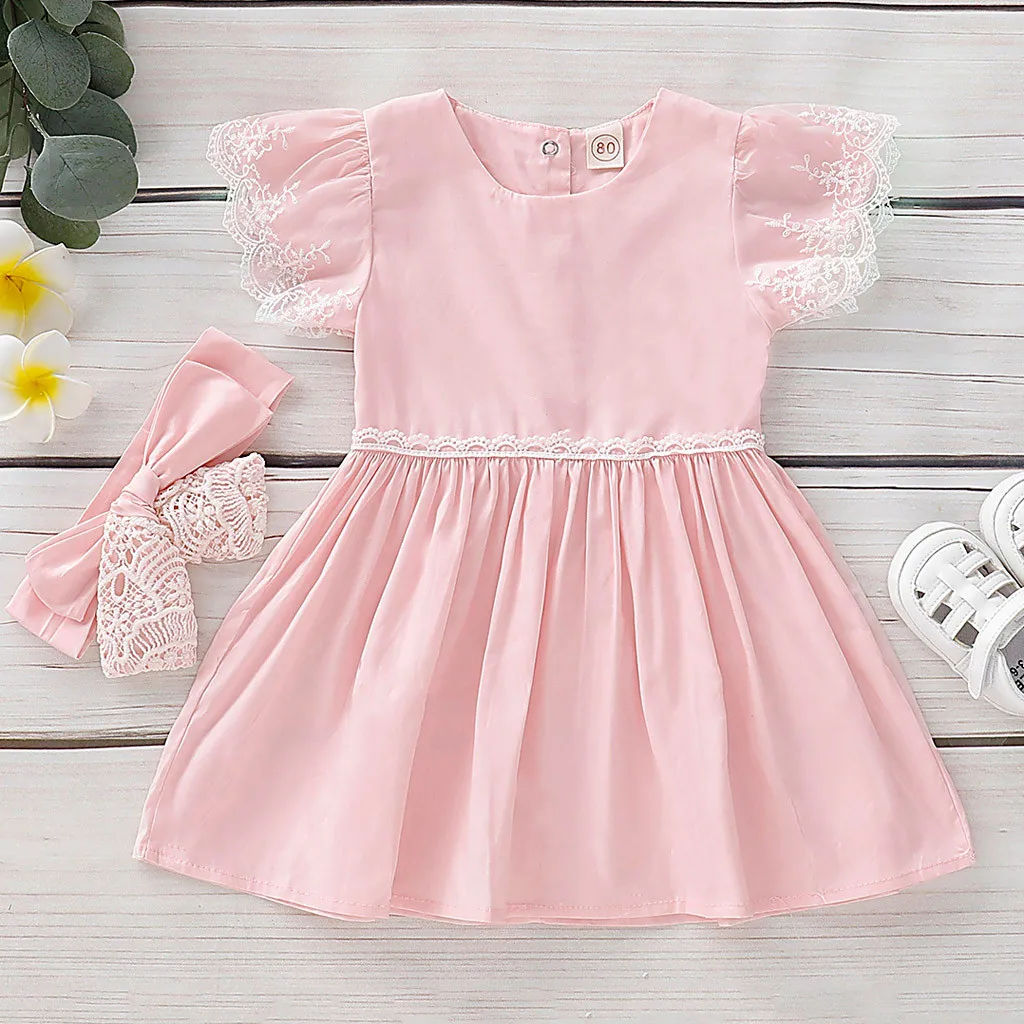 Children Girls Dress +Hairband Summer 2019 Soild Fly Sleeve Ruffle Party Kids Dresses For Baby Girl Clothes 1 2 3 4 Years
Children Girls Dress +Hairband Summer 2019 Soild Fly Sleeve Ruffle Party Kids Dresses For Baby Girl Clothes 1 2 3 4 Years