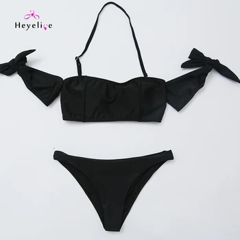 Sexy Women Bikinis Shoulder Off Tied Swimwear Brazilian Biquinis Padded Push Up Bandeau Bikini Swimsuit Beach Swim Thong Biquini
Sexy Women Bikinis Shoulder Off Tied Swimwear Brazilian Biquinis Padded Push Up Bandeau Bikini Swimsuit Beach Swim Thong Biquini