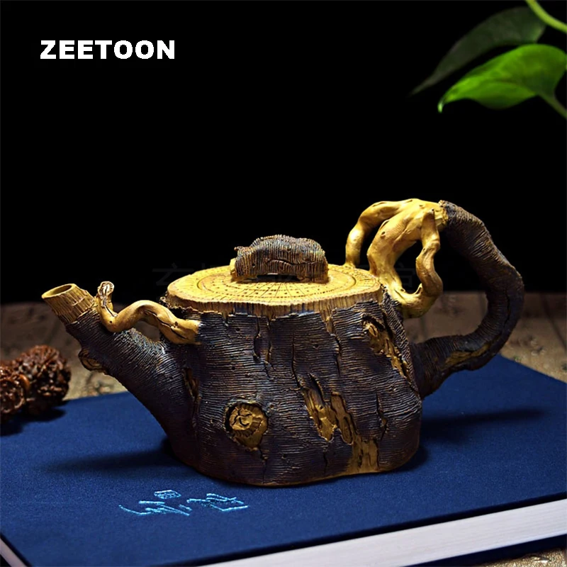 130cc Authentic Yixing Teapot Purple Clay Chinese Health Care Kung Fu Tea Set Handmade Boutique Vintage Wood Stumps Fang Gu Pot
130cc Authentic Yixing Teapot Purple Clay Chinese Health Care Kung Fu Tea Set Handmade Boutique Vintage Wood Stumps Fang Gu Pot