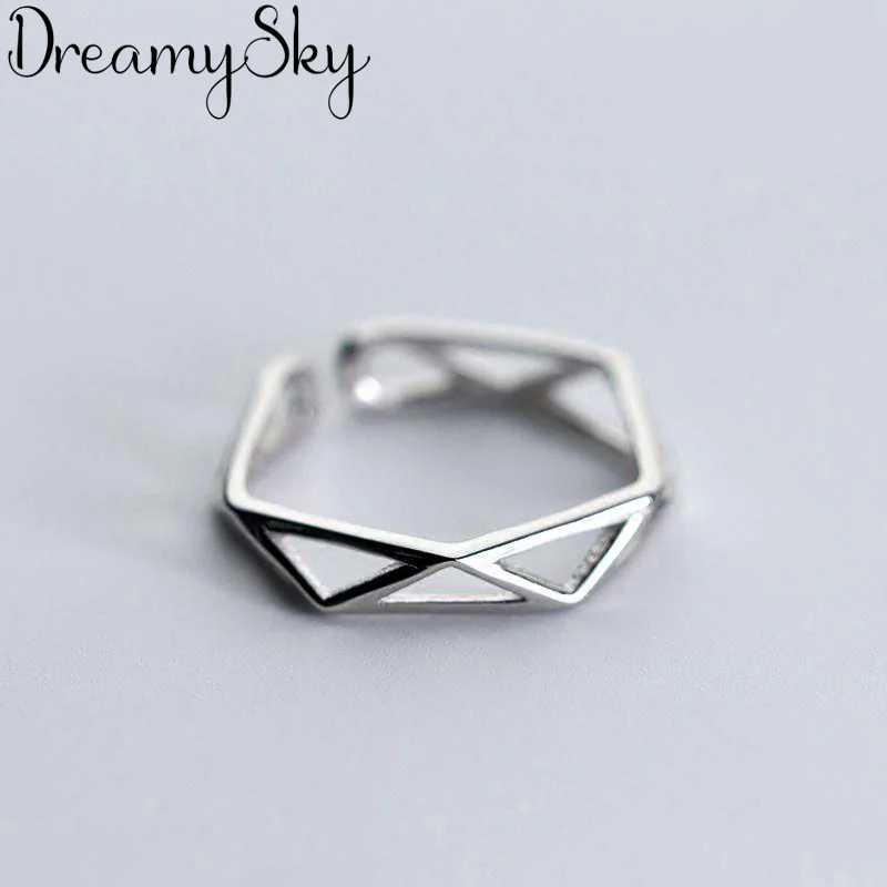 New Fashion 925 Sterling Silver Hexagon Rings For Women Wedding Simple Punk Antique Finger Rings Ladies Girls Gifts
New Fashion 925 Sterling Silver Hexagon Rings For Women Wedding Simple Punk Antique Finger Rings Ladies Girls Gifts