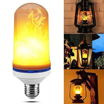 LED Bulbs LED Lamp Fire Flame Effect Lighting 7W Flickering Emulation Flame Light 1400-1600K Flame lamp