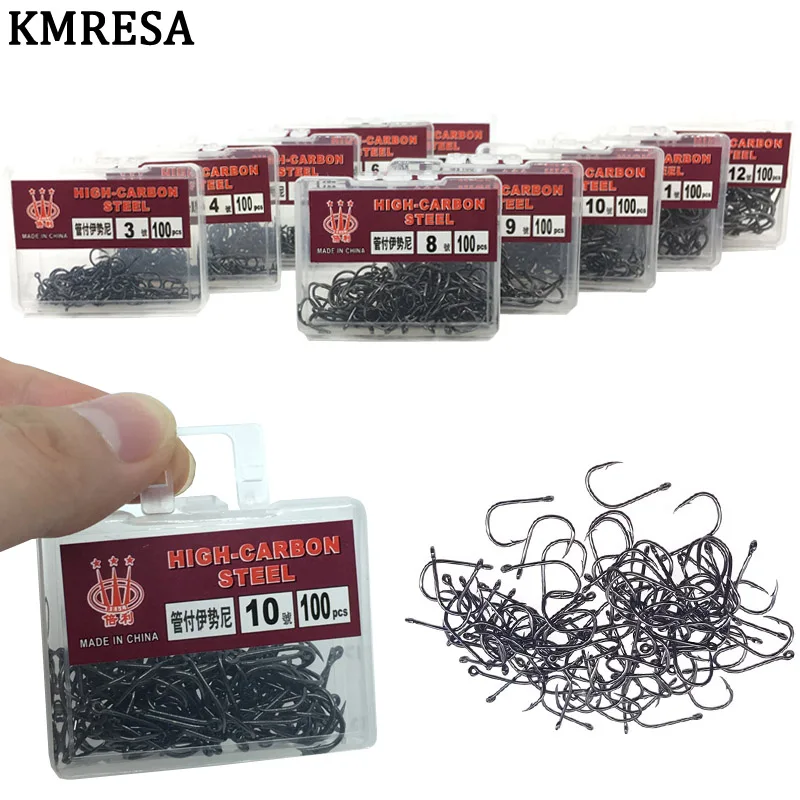 100Pcs High Carbon Steel Fishing Hooks 3 # -12 # Set in Fly Fishing hook Jig Barbed Wire With Hole For Fishing Accessory Pesca
100Pcs High Carbon Steel Fishing Hooks 3 # -12 # Set in Fly Fishing hook Jig Barbed Wire With Hole For Fishing Accessory Pesca