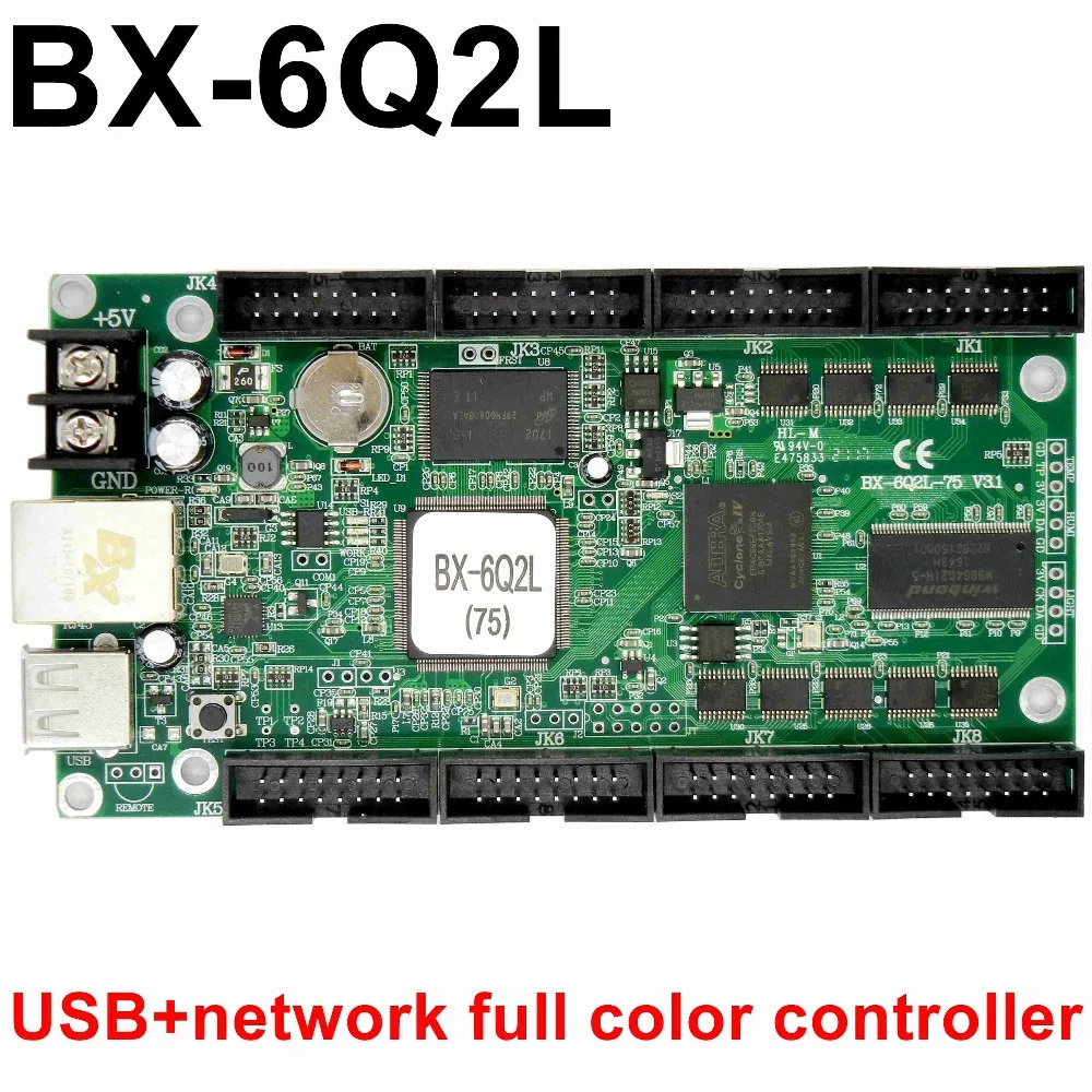 BX-6Q2 full color led control card USB + Ethernet Port asynchronous rgb led lintel display controller 1024*192, 256*768 pixels
BX-6Q2 full color led control card USB + Ethernet Port asynchronous rgb led lintel display controller 1024*192, 256*768 pixels
