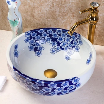 Vintga Europe blue and white bathroom vanitie chinese Jingdezhen Art Counter Top ceramic wash basin bathroom sink
Vintga Europe blue and white bathroom vanitie chinese Jingdezhen Art Counter Top ceramic wash basin bathroom sink