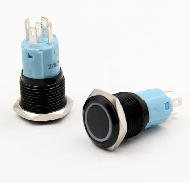 5v 12v 24v 220v Led Car Aluminum Metal Switch Push Button