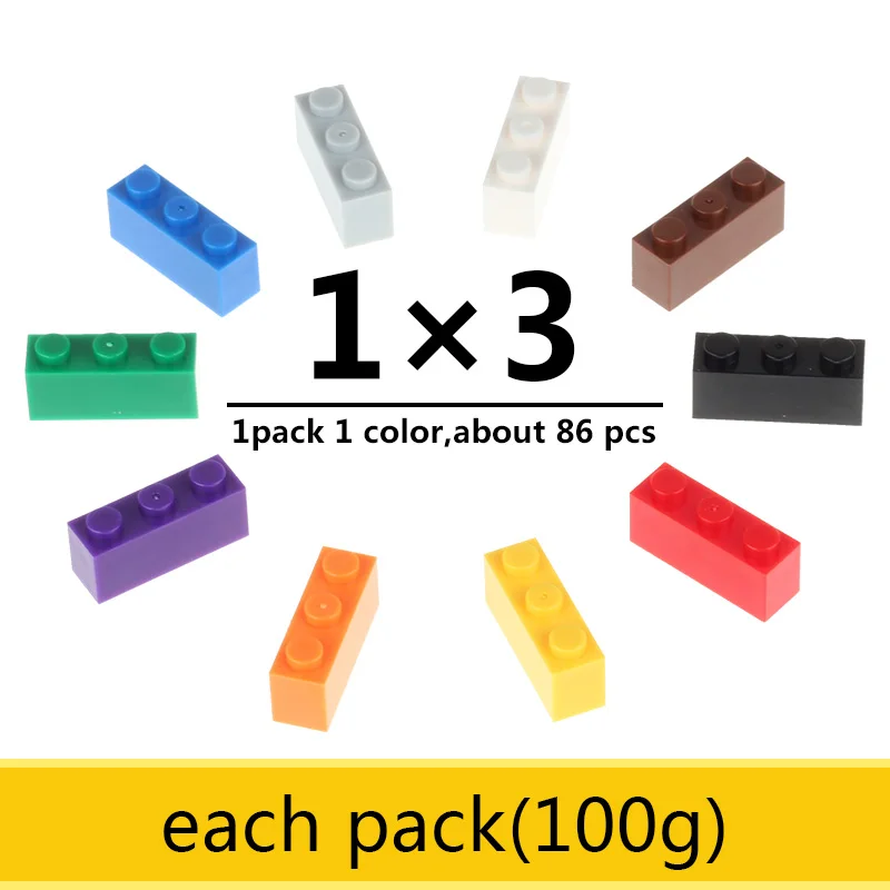 1x3 Small Bricks Classic Base Building Blocks Colorful Enlighten Bricks Learning Toys For Kid Each Pack 100g About 86 PCS
1x3 Small Bricks Classic Base Building Blocks Colorful Enlighten Bricks Learning Toys For Kid Each Pack 100g About 86 PCS