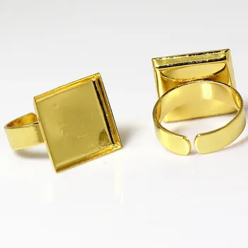 Blank Open Ring Settings with Square Deep Wall Bezel Cups Cameo Cabochon Bases Rings Findings DIY Jewelry Making Golden Plated
Blank Open Ring Settings with Square Deep Wall Bezel Cups Cameo Cabochon Bases Rings Findings DIY Jewelry Making Golden Plated