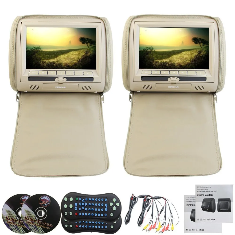 A Pair of Digital LED Headrest 9 Inch Dual Pieces LCD Region for Sony DVD player USB SD 32 Bit Games Ziper Covers Car Monitors
A Pair of Digital LED Headrest 9 Inch Dual Pieces LCD Region for Sony DVD player USB SD 32 Bit Games Ziper Covers Car Monitors