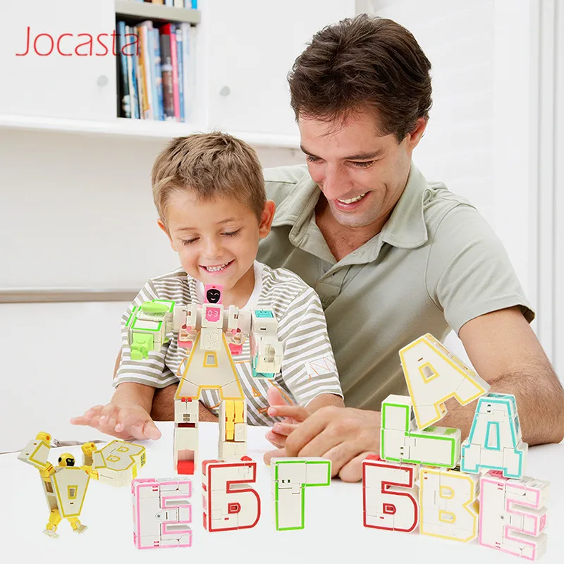 6pcs/set Russian Alphabet Blocks Transformation Robot Model DIY Deformation Robot Assemble Toys for Children Boys Birthday Gift>
6pcs/set Russian Alphabet Blocks Transformation Robot Model DIY Deformation Robot Assemble Toys for Children Boys Birthday Gift>