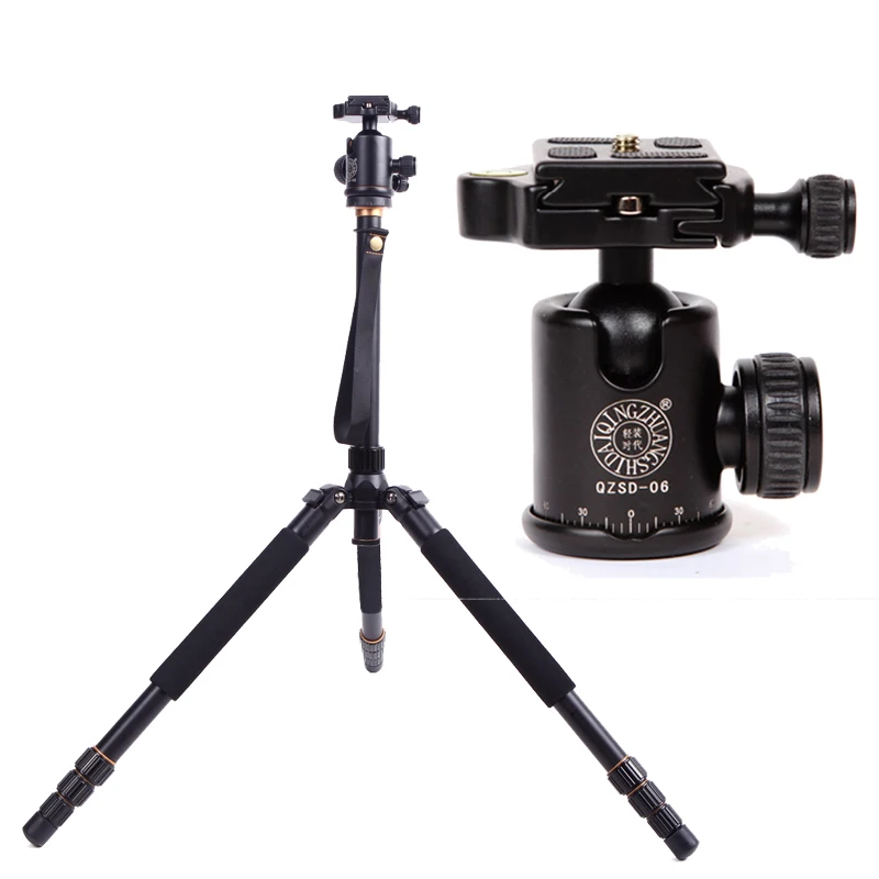 

Q999S Pro Tripod Detachable Changeable Monopod with QZSD-06 Ball Head for SLR Camera Portable