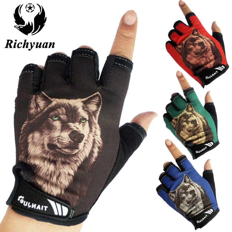 Richyuan Men's Semi-finger Wolf Pattern Tactical Gloves Half Finger Slip-resistant Gym Fitness Driving Bicycle Gloves
Richyuan Men's Semi-finger Wolf Pattern Tactical Gloves Half Finger Slip-resistant Gym Fitness Driving Bicycle Gloves
