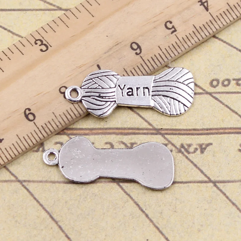 8pcs/lot Charms yarn skein knit crochet 31x12mm Antique Silver Pendants Making DIY Handmade Tibetan Silver Finding Jewelry
8pcs/lot Charms yarn skein knit crochet 31x12mm Antique Silver Pendants Making DIY Handmade Tibetan Silver Finding Jewelry