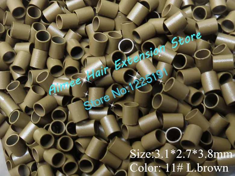 3.1*2.7*3.8mm 11#L.brown 1000pcs/lot copper flared ring easily locks/copper tube micro link/ring /bead for i tip hair extension
3.1*2.7*3.8mm 11#L.brown 1000pcs/lot copper flared ring easily locks/copper tube micro link/ring /bead for i tip hair extension