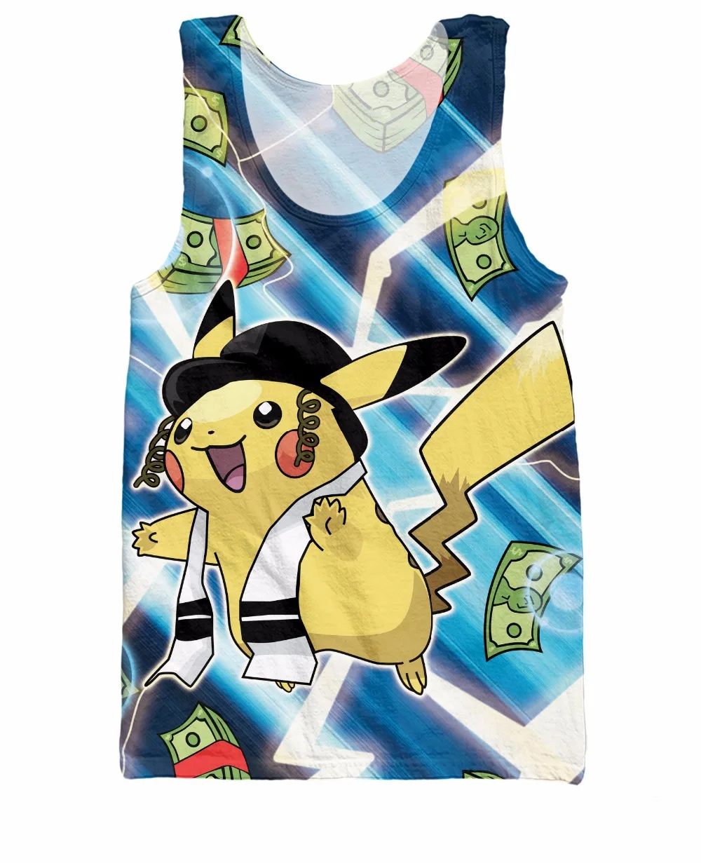 Pikajew Tank Top Anime Hit Series Pokemon Pikachu Characters Tee Jersey Summer Style Gilet Vest Casual Tops Colete For Women Men
Pikajew Tank Top Anime Hit Series Pokemon Pikachu Characters Tee Jersey Summer Style Gilet Vest Casual Tops Colete For Women Men