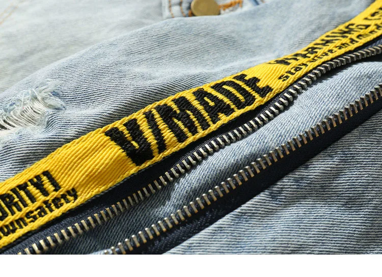 Aolamegs Denim Jacket Men Patchwork Gold Ribbon Cowboy Punk Rock Men's Jacket High Street Fashion Outwear Men Coat 2017 Autumn (12)