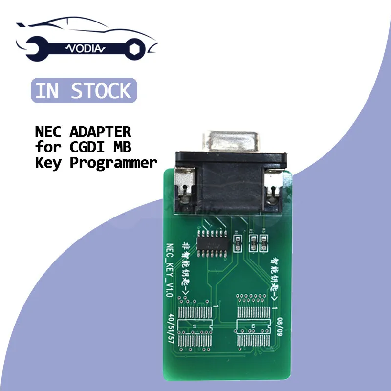 CGDI NEC Adapter for CGDI Pro MB Benz Car Key Programmer Tool Reading,Writing,Erasing the original key chip NEC Adapter
CGDI NEC Adapter for CGDI Pro MB Benz Car Key Programmer Tool Reading,Writing,Erasing the original key chip NEC Adapter