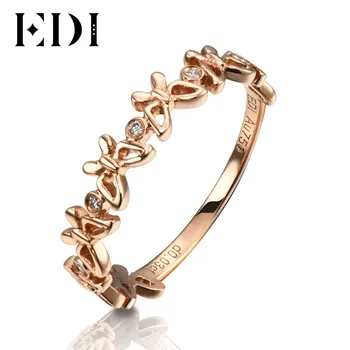 EDI Romantic 14K Rose Gold Bands Real 0.03cttw Natural Diamond H/SI Butterfly Shape Wedding Ring For Women Fine Jewelry
EDI Romantic 14K Rose Gold Bands Real 0.03cttw Natural Diamond H/SI Butterfly Shape Wedding Ring For Women Fine Jewelry